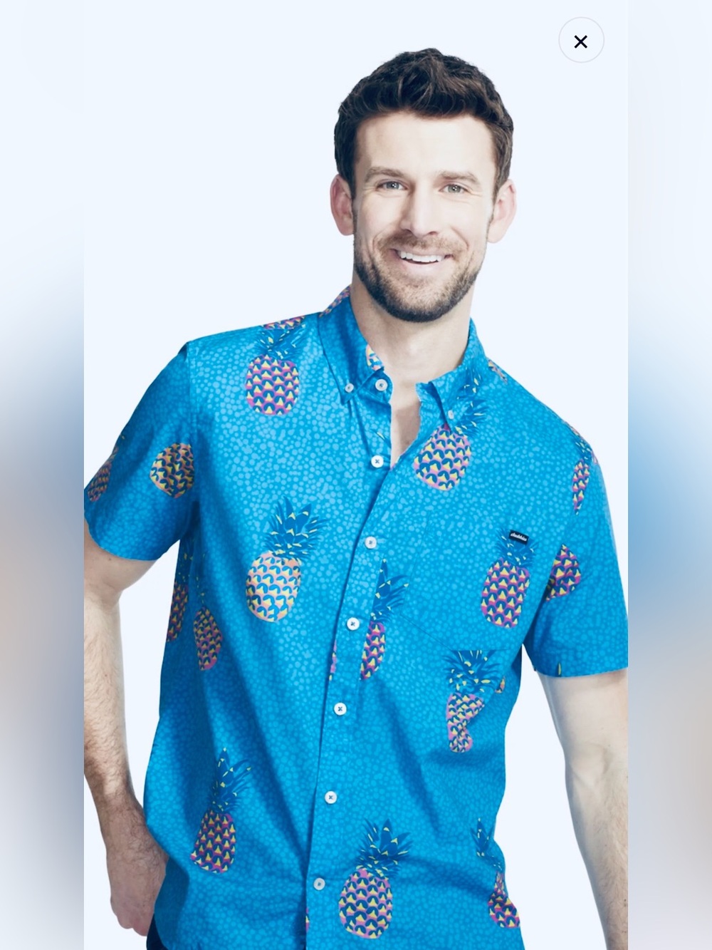 Chubbies “Pick of the Day” neon pineapple Friday shirt
